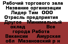 Рабочий торгового зала › Название организации ­ Лидер Тим, ООО › Отрасль предприятия ­ Другое › Минимальный оклад ­ 16 700 - Все города Работа » Вакансии   . Амурская обл.,Мазановский р-н